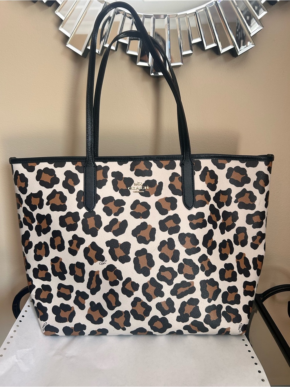 Coach City Leopard-Print Tote